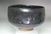 After Raku 4th Ichinyu Antique Japanese Black Raku Chawan #5477