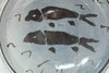 Attributed to Bernard Leach Blue Glazed Fish Motif Plate #5492
