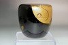 Japanese Sakura Gold and Black Lacquer Natsume Tea Caddy #5499