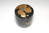 Antique Japanese Black Lacquer Natsume Tea Caddy with Gourd Design #5504