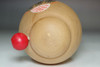 Japanese Kokeshi Doll with Bobbed Hair and Red Accent #5505