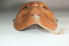 Antique Japanese Wooden Hyottoko Mask Kagura Noh Carving #5545