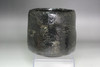 Chojiro style Kuro Raku Bowl "KAZAORI" by Yoshimura Rakunyu #5569
