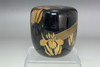 Inai Gyokuho (1876-1930) Antique Gold lacquer MAKIE NATSUME inner silver tea caddy #5576