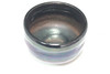 Antique Japanese Black Raku Tea Bowl Mt Fuji Chawan #5583