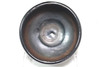 Antique Japanese Black Raku Tea Bowl Mt Fuji Chawan #5583