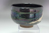 Antique Japanese Black Raku Tea Bowl Mt Fuji Chawan #5583