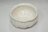 Japanese Otagaki Rengetsu White Glaze Lotus Form Kensui Waste Water Bowl Tea Ceremony Antique #5591
