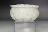 Japanese Otagaki Rengetsu White Glaze Lotus Form Kensui Waste Water Bowl Tea Ceremony Antique #5591