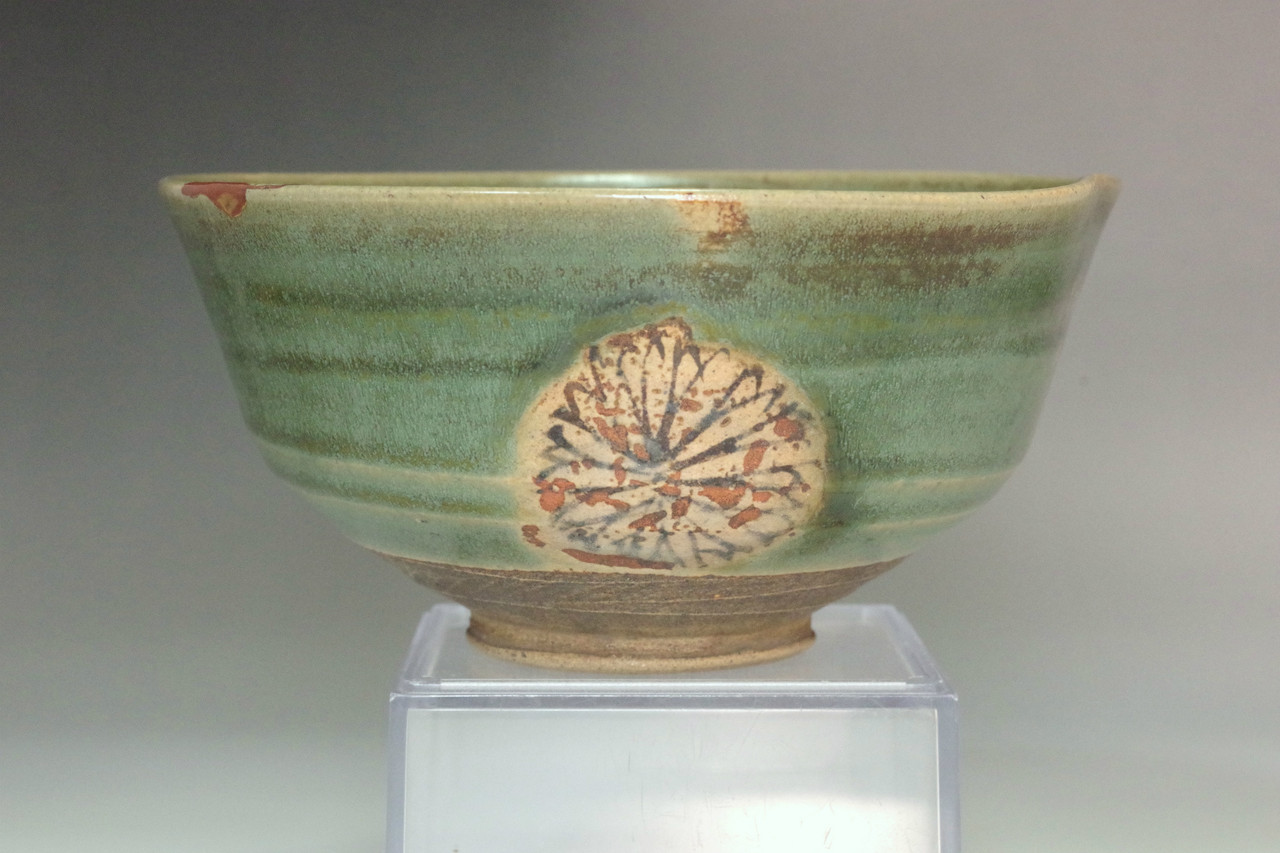 Kato Shuntai (1802-1877) Antique Seto pottery tea bowl #4966