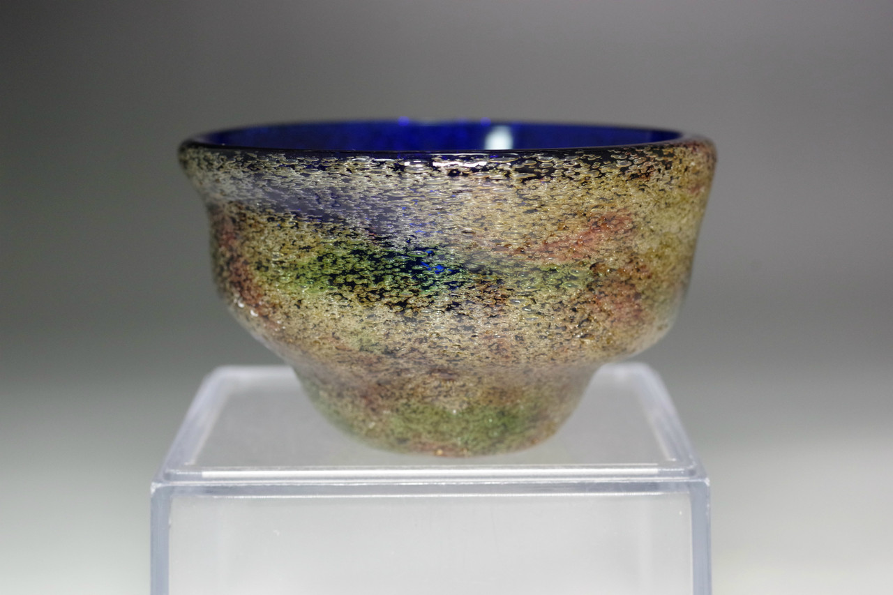 Inamine Seikichi (1940-2021) Vintage Ryukyu glass cup #5061