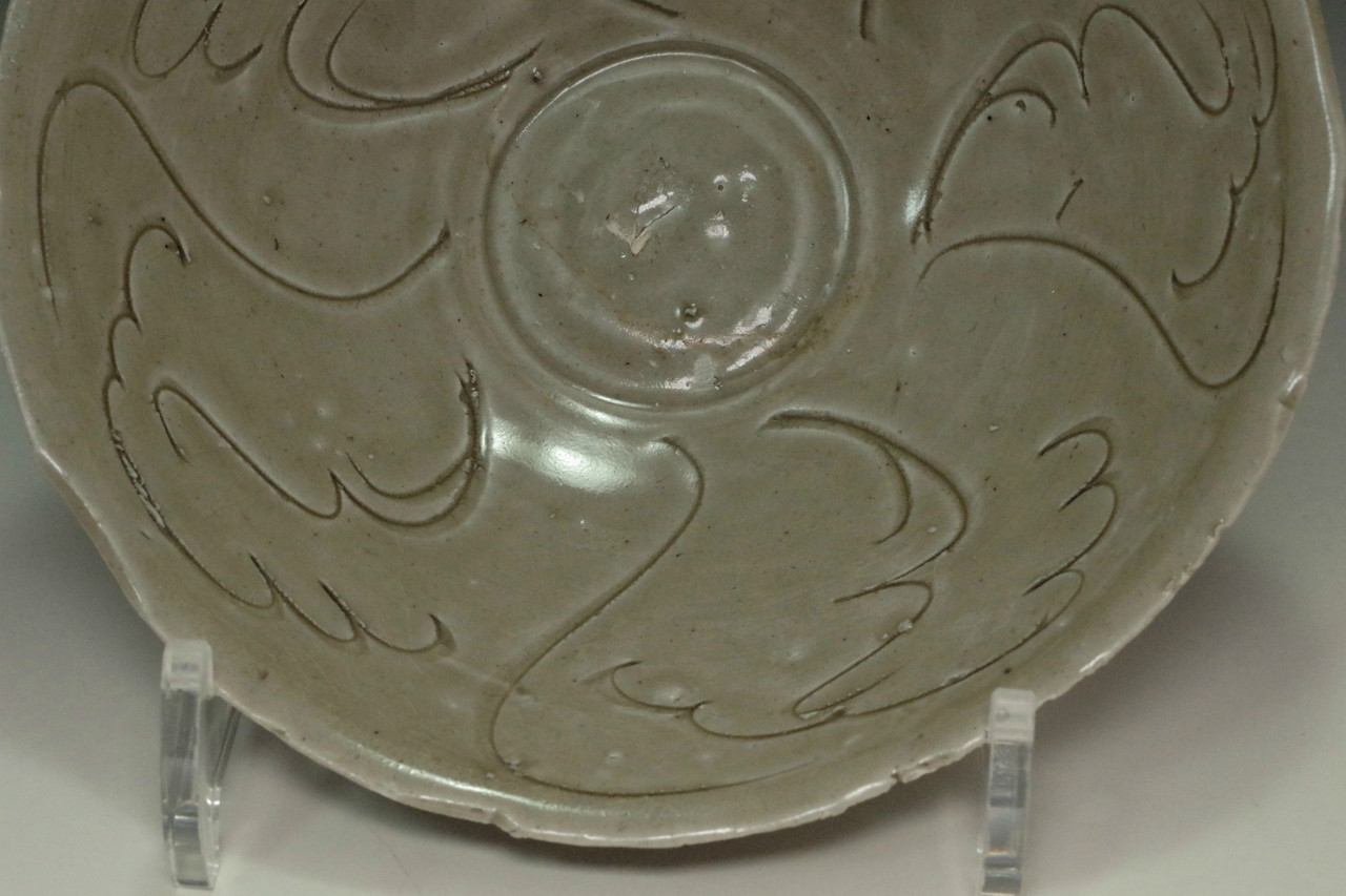 12C-13C TONG'AN Kiln Celadon Bowl with Impressed Floral Patterns #5152 ...