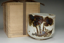 Ogata Kenzan (1663-1743) Antique painted teabowl #4255