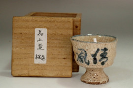 Aoki Mokubei (1767-1833) Antique pottery tea bowl #4449 - Antique