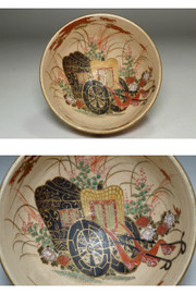 sale: Ninsei (1648-1690) Antique painted tea bowl