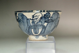 Aoki Mokubei (1767-1833) Antique pottery teabowl #4411 - Antique