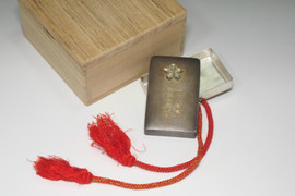 Antique Japanese solid silver bonbonniere #5060