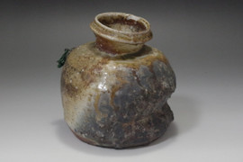 Japanese Shigaraki Ware Yohen Flower Vase #5531