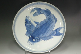 OLD IMARI Antique blue and white ARITA porcelain bowl #5119