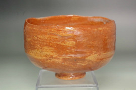 Attributed to Raku 10th Tannyu Japanese Aka-Raku teabowl #5379