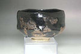 Japanese Raku Black Tea Bowl Attributed to Raku 9th Ryonyu #5362