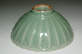 Chinese Longquan Celadon Tea Bowl with Lotus Petal Design, Song or later #5410