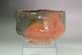 Antique AKA RAKU teabowl Attributed to Raku 10th Tannyu #5461