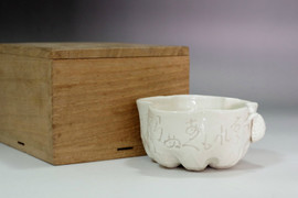 Otagaki Rengetsu (1791-1875) YUZAMASHI Japanese carved pottery cup #5466