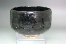 Antique KURO RAKU teabowl Attributed to Raku 10th Tannyu #5458