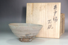 Antique Korean Beige Glazed IDO Chawan Tea Bowl #5482