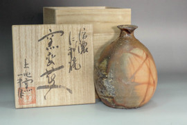 Japanese Shigaraki Ware Yohen Flower Vase #5531