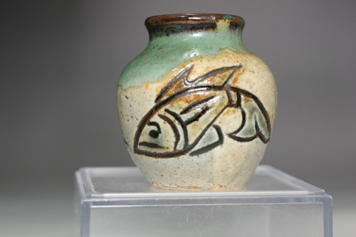 Kinjo Jiro (1912-2004) Vintage small TSUBOYA pottery pot #5043