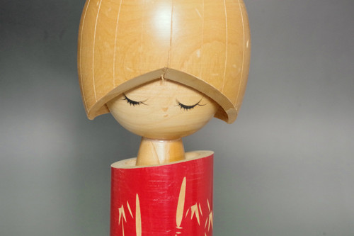 Japanese Vintage Kokeshi Doll Kaguya Hime Bamboo Design #5451