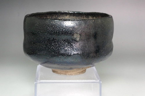 Antique KURO RAKU teabowl Attributed to Raku 10th Tannyu #5452