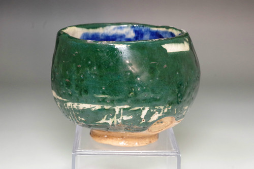 Deguchi Onisaburo (1871-1948) VIntage raku pottery tea bowl #5512