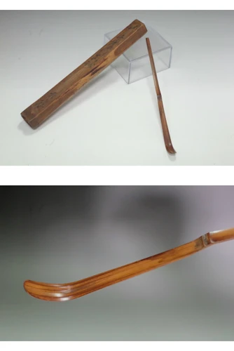 Japanese Antique Tea Scoop Chashaku Edo Period Shinoda Yoshitaka Chiyo no Masago Bamboo Tea Ceremony Tool #5599
