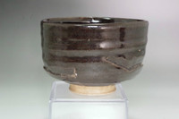 Kato Shuntai (1802-1877) Seto pottery teabowl with glaze effects #5430