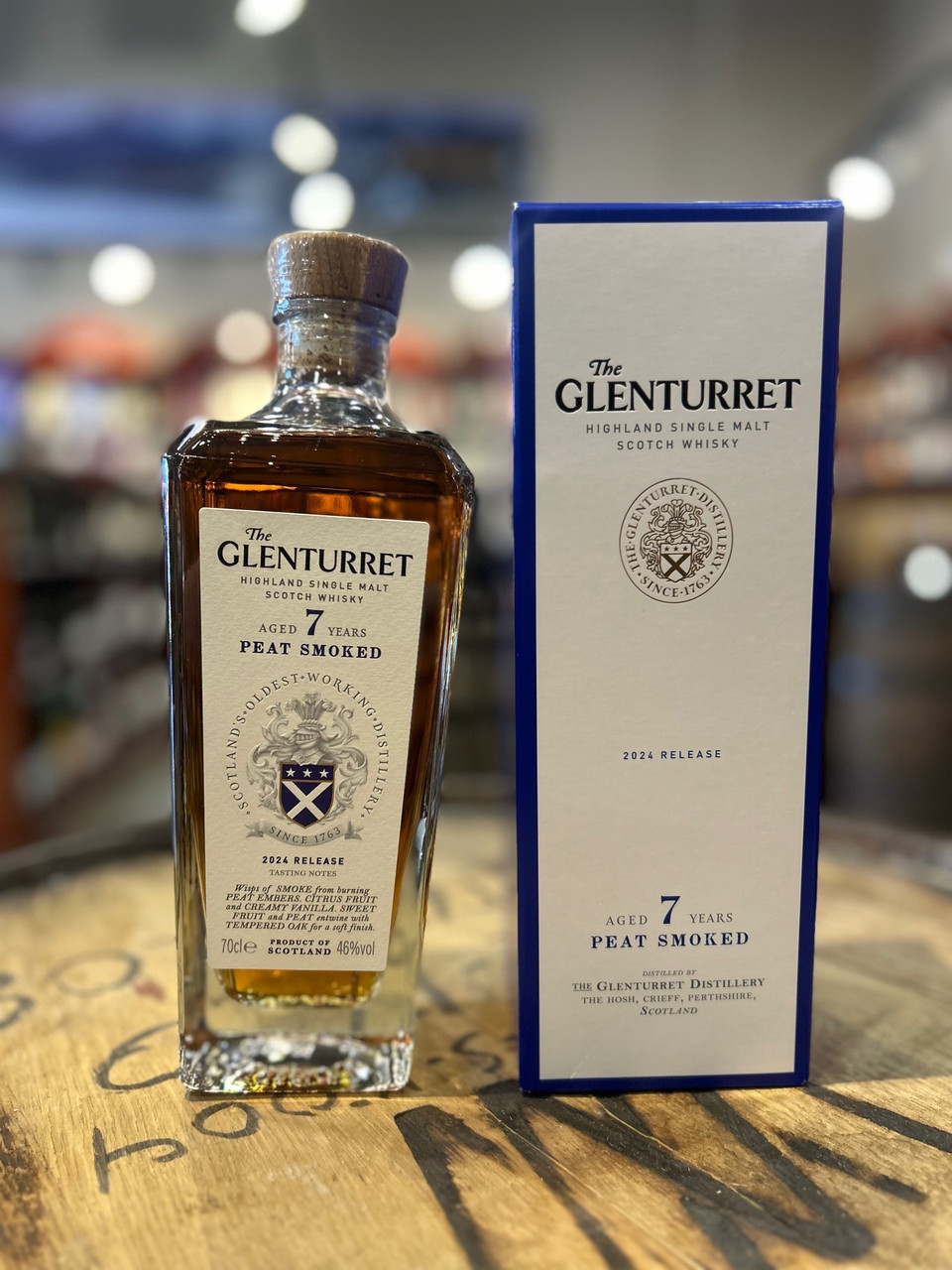 GLENTURRET 7 YO PEAT SMOKED 700 ML - Keg n Cork Liquor Company Ltd.