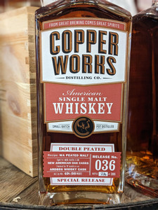 COPPERWORKS SINGLE MALT R36 DOUBLE PEATED 750 ML COPPERWORKS SINGLE MALT R36 DOUBLE PEATED 750 ML