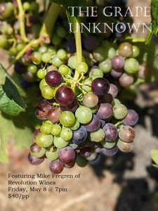 THE GRAPE UNKNOWN WINE TASTING - FRI, MAY 8, 2026 @ 7PM