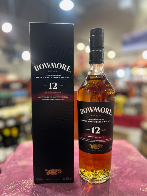 BOWMORE 12 YO SHERRY OAK 700 ML - Keg n Cork Liquor Company Ltd.