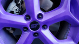 Focus ST Wheel Cap Overlays - Purple on Black