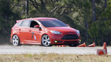 Windshield Banner in Red on Race Red Ford Focus ST