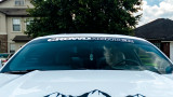 Crowd Hunter Windshield Banner on Mustang GT