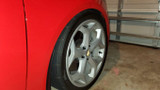 Reflective Ford Focus & Fiesta "ST" Wheel Cap Overlays on Race Red Focus ST