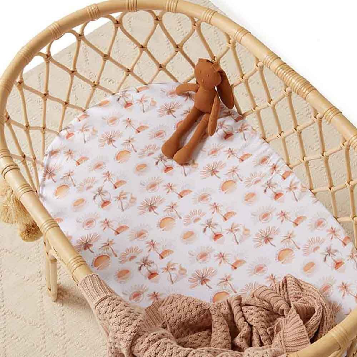 SNUGGLE HUNNY KIDS BASSINET SHEET / CHANGE PAD COVER - PARADISE 