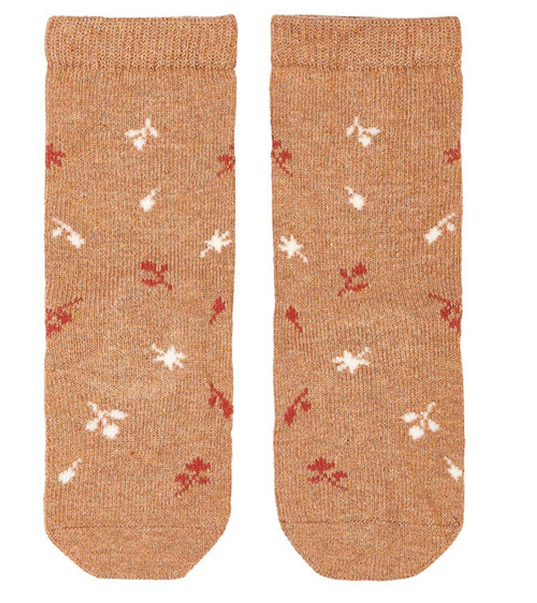 TOSHI ORGANIC SOCKS KNEE JACQUARD MAPLE LEAVES