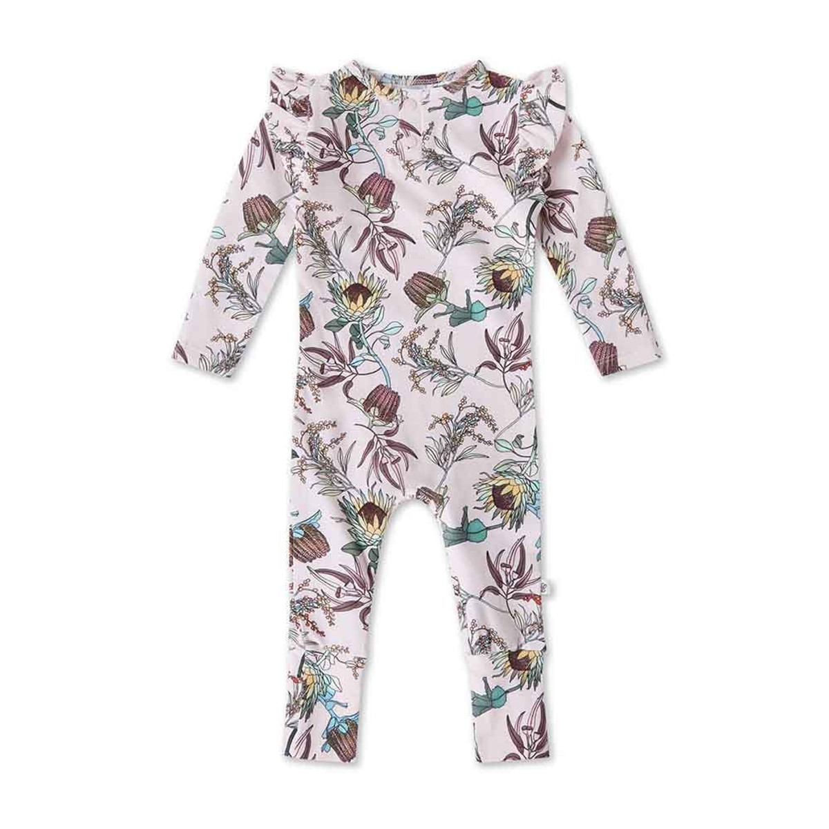 SNUGGLE HUNNY KIDS BANKSIA ORGANIC GROWSUIT