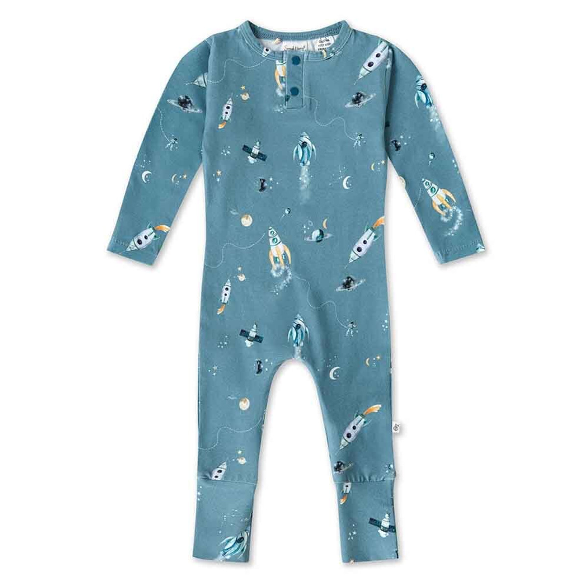 SNUGGLE HUNNY KIDS ROCKET ORGANIC GROWSUIT