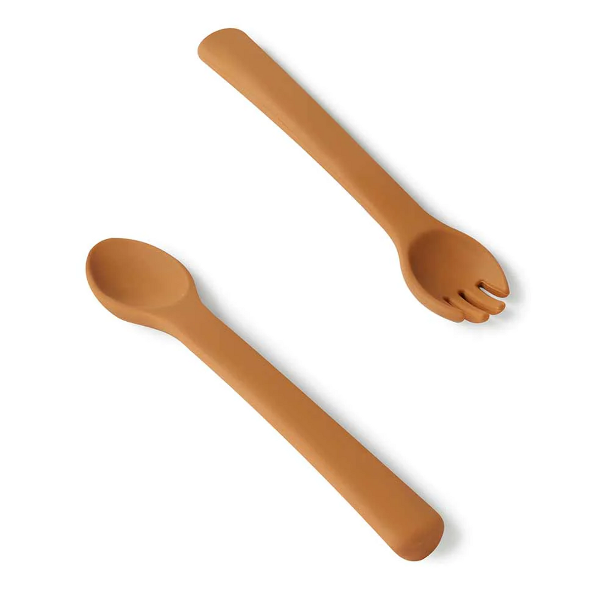 SNUGGLE HUNNY KIDS SILICONE CUTLERY - CHESTNUT